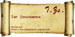 Tar Zsuzsanna névjegykártya