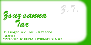 zsuzsanna tar business card